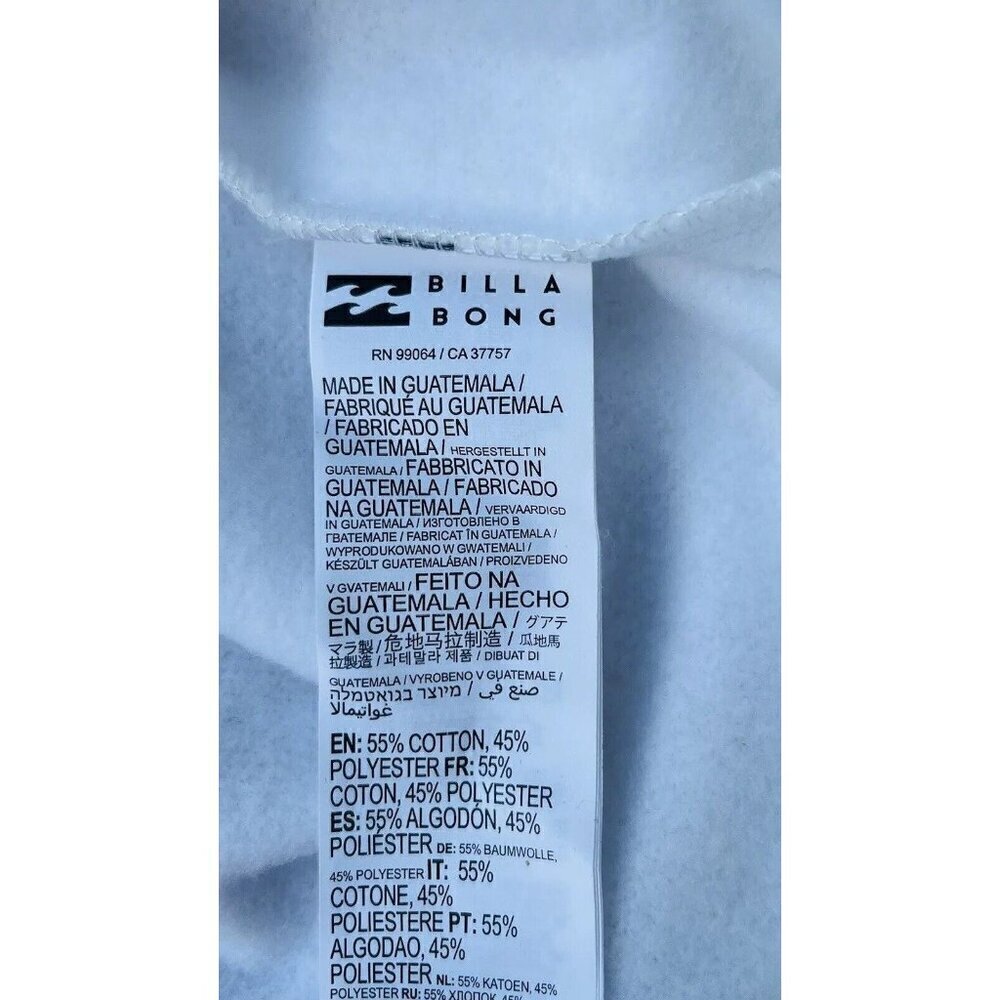 BILLABONG Coastal Dreamer Hoodie Pullover Women’s Size S White Kangaroo Pocket - Picture 5 of 7